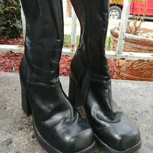 VTG 90s Black Chunky Boots, Platforms